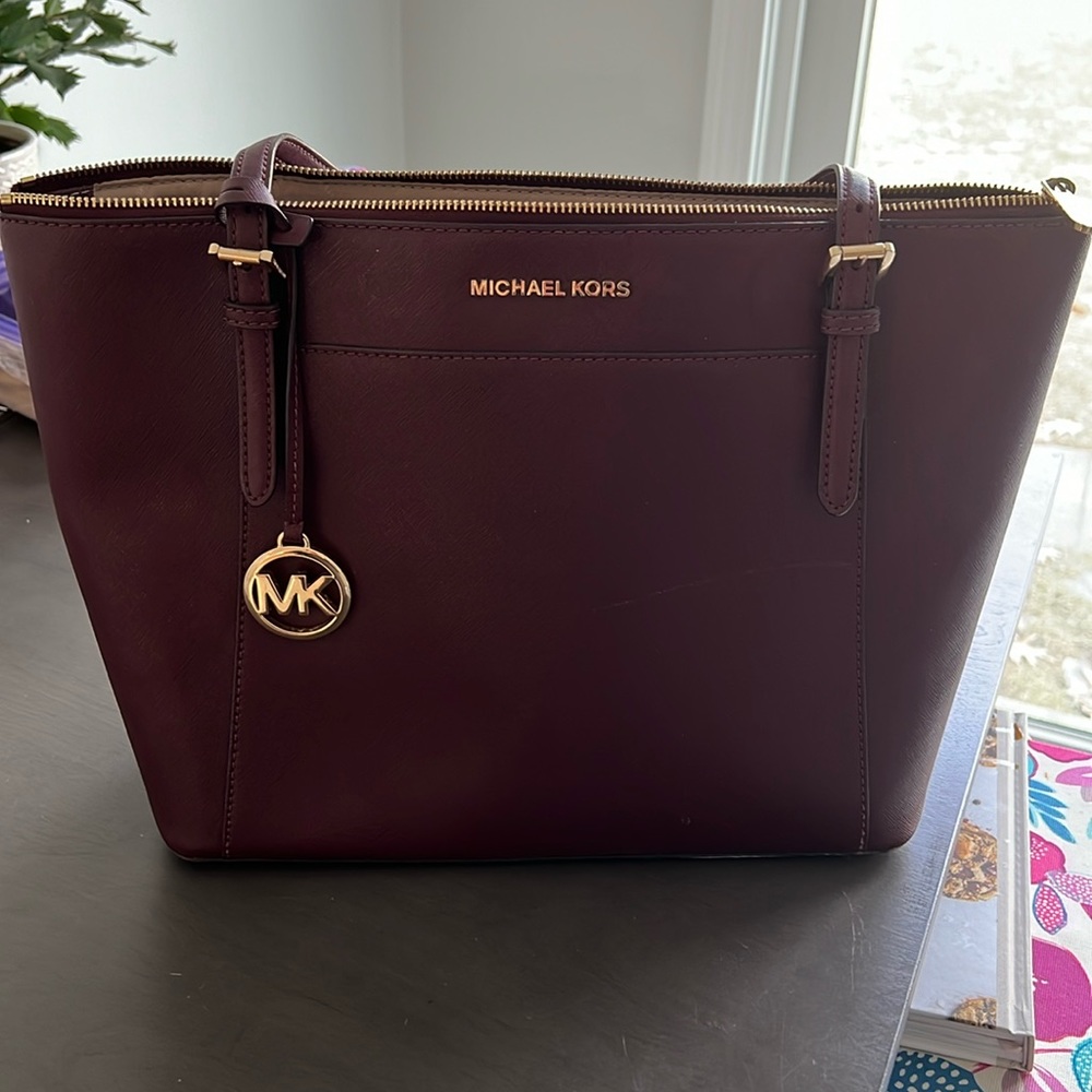 Maroon Michael Kors bag